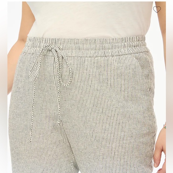 J. Crew Striped linen-cotton blend drawstring pant NWT - Picture 5 of 11